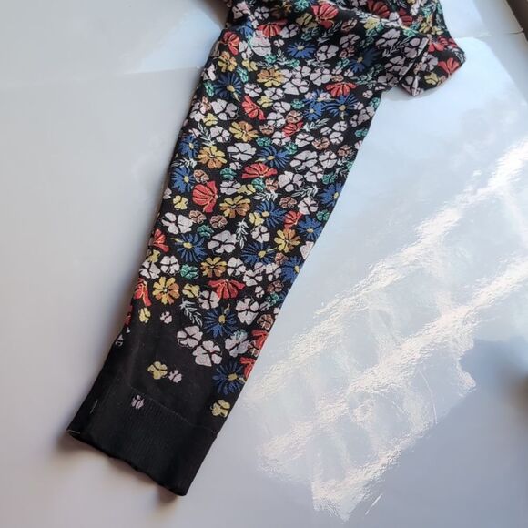NWT Karen Scott Multicolor Floral Field Flowers Cardigan M - Picture 7 of 8